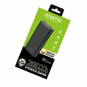 Oraimo Power Bank - Oraimo 20 000 Mah - Banque D'alimentation - NOIR - Batterie Externe