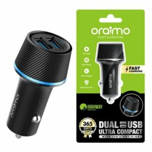 Oraimo Chargeur Dans Voiture - ORAIMO HIGHWAY OCC-21D - Dual USB - Noir