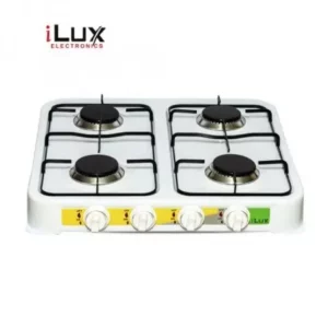 ilux cuisiniere a gaz rechaud 4 feux lxg 4004 blanc