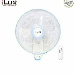 ilux 2 ventilateurs muraux 16 pouces avec telecommande lxf 1640 3 helices bleublanc 1